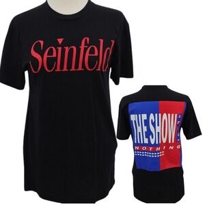 Seinfeld T Shirt The Show About Nothing Graphic Black Tee Unisex Size‎ XS NWOT